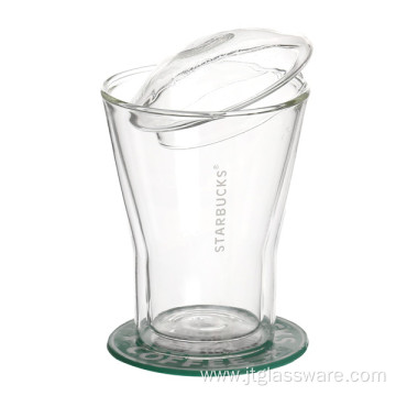 Handmade Double Wall Clear Whisky Glass Cup